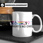 Gleichberechtigung Tasse Equality hurts no one, LGBTQIA+ Pri – Weiß [farbe:weiß]