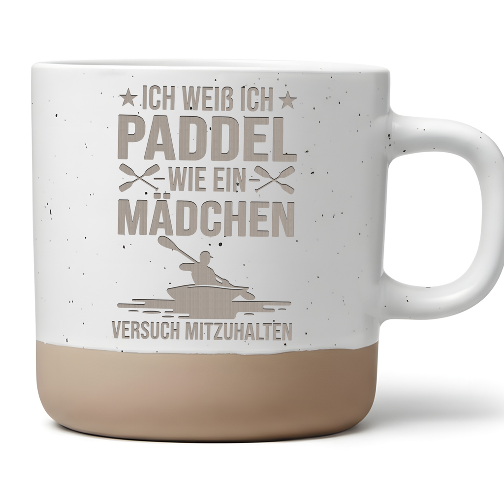 Tasse Ich paddel wie ein Mädchen Geschenk Kajakfahrerin Becher Kaffeet – Bild 1