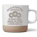 Tasse Geld allein macht nicht glücklich Schallplatten Geschenk Musikli – Bild 1