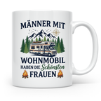 Wohnmobil Tasse Männer mit schönsten Frauen lustiger Spruch  – Weiß [farbe:weiß]