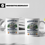 Wohnmobil Tasse Männer mit schönsten Frauen lustiger Spruch  – Weiß [farbe:weiß]