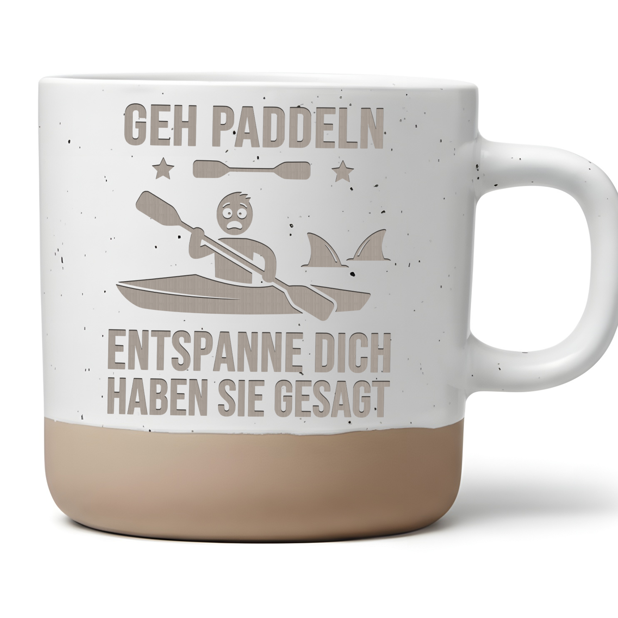 Tasse Geh paddeln entspanne dich Geschenk Kajakfahrer Becher Kaffeetas – Bild 1