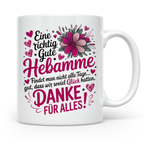 Danke Hebamme Abschied - Wertschätzung Geschenk | Beste Hebamme der Welt Tasse