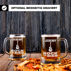 Personalisierter Bierkrug Rock Musik Geschenk Männer Gitarre Bier Spruch Musiker Geschenkidee