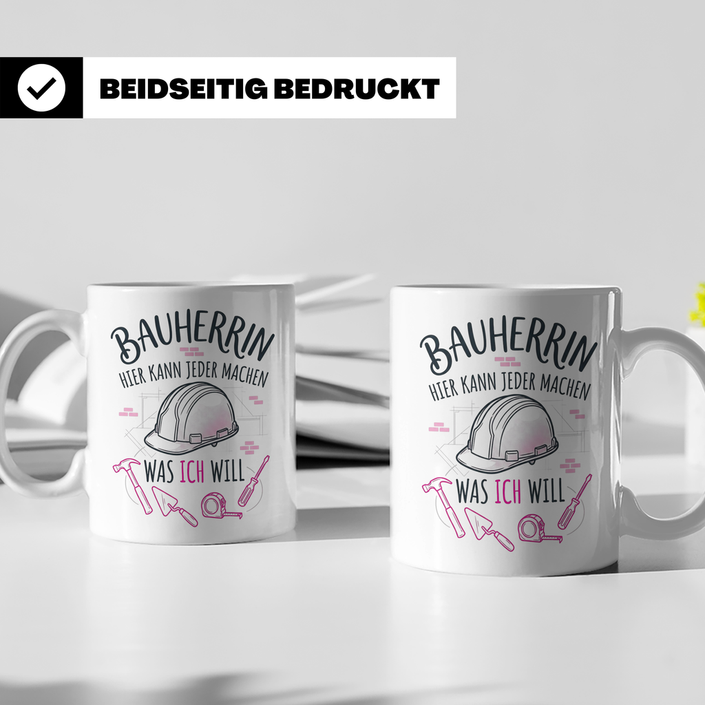 Bauherrin Tasse mit Spruch | Geschenk für Frauen zum Hausbau – Weiß [farbe:weiß]