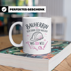Bauherrin Tasse mit Spruch | Geschenk für Frauen zum Hausbau – Weiß [farbe:weiß]
