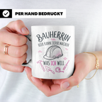 Bauherrin Tasse mit Spruch | Geschenk für Frauen zum Hausbau – Weiß [farbe:weiß]