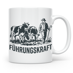 Führungskraft Tasse für Landwirt & Bauer mit Kühen, Lustiges – Weiß [farbe:weiß]