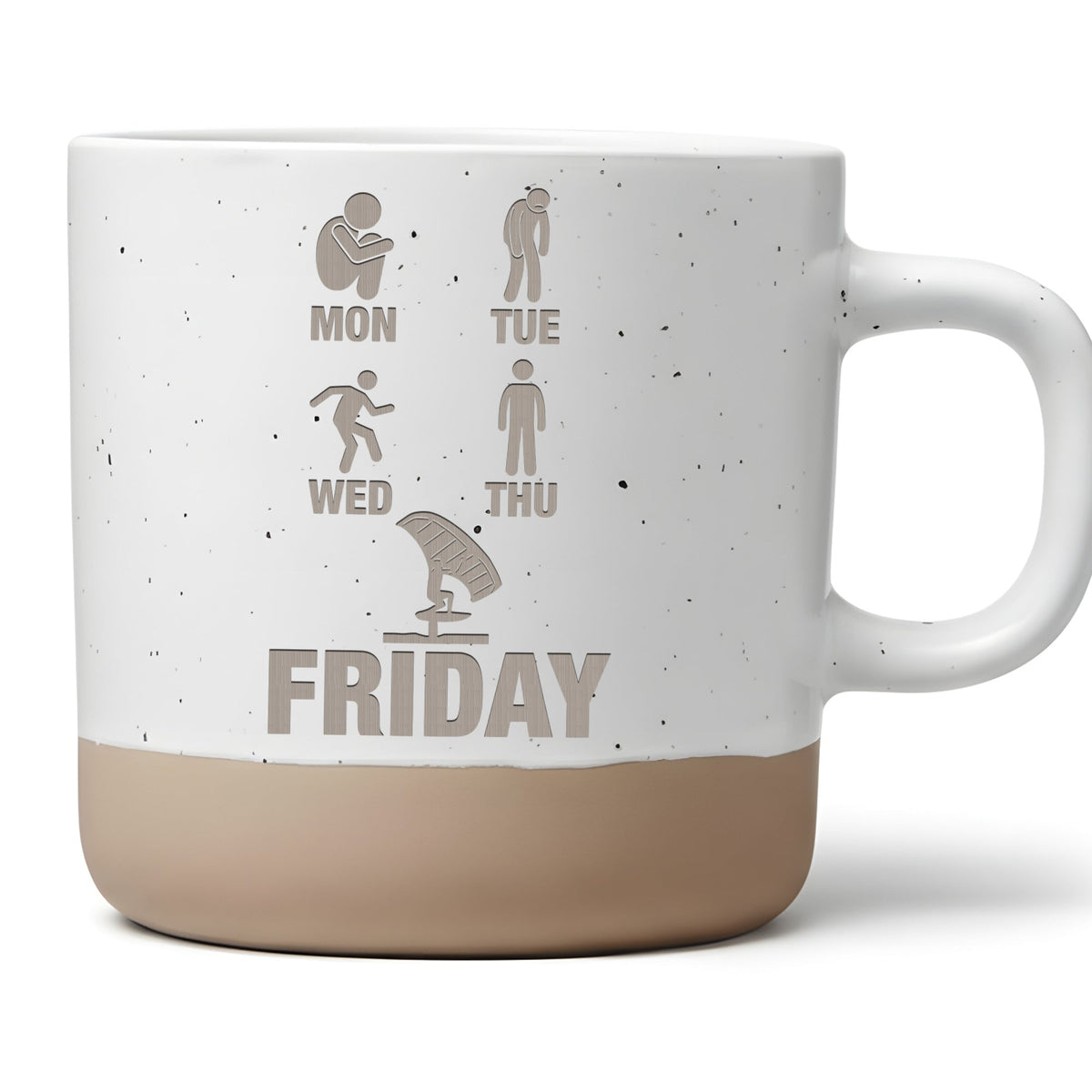 Tasse Friday Wing Foil Geschenk Surfer Becher Kaffeetasse Foiling Woch – Bild 1