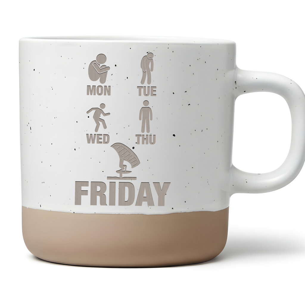 Tasse Friday Wing Foil Geschenk Surfer Becher Kaffeetasse Foiling Woch – Bild 1