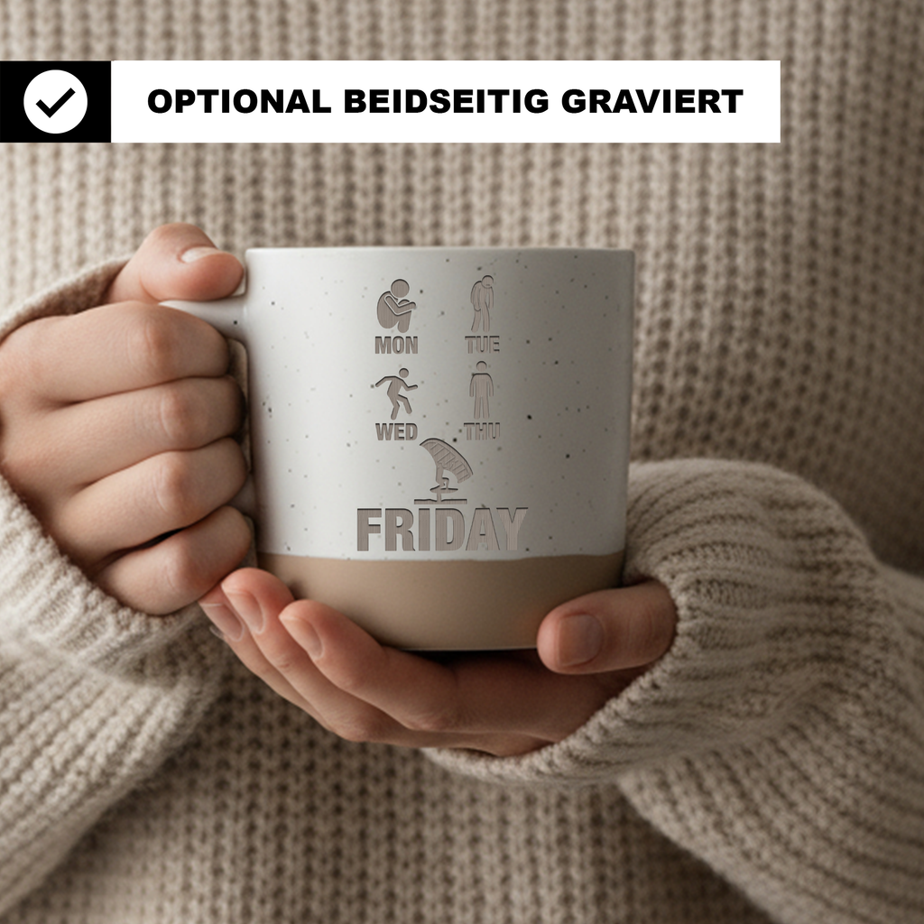 Tasse Friday Wing Foil Geschenk Surfer Becher Kaffeetasse Foiling Woch – Bild 2