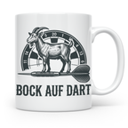 Dart Tasse Bock auf Dart lustig Ziegenbock Motiv Dartscheibe – Weiß [farbe:weiß]