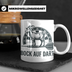 Dart Tasse Bock auf Dart lustig Ziegenbock Motiv Dartscheibe – Weiß [farbe:weiß]