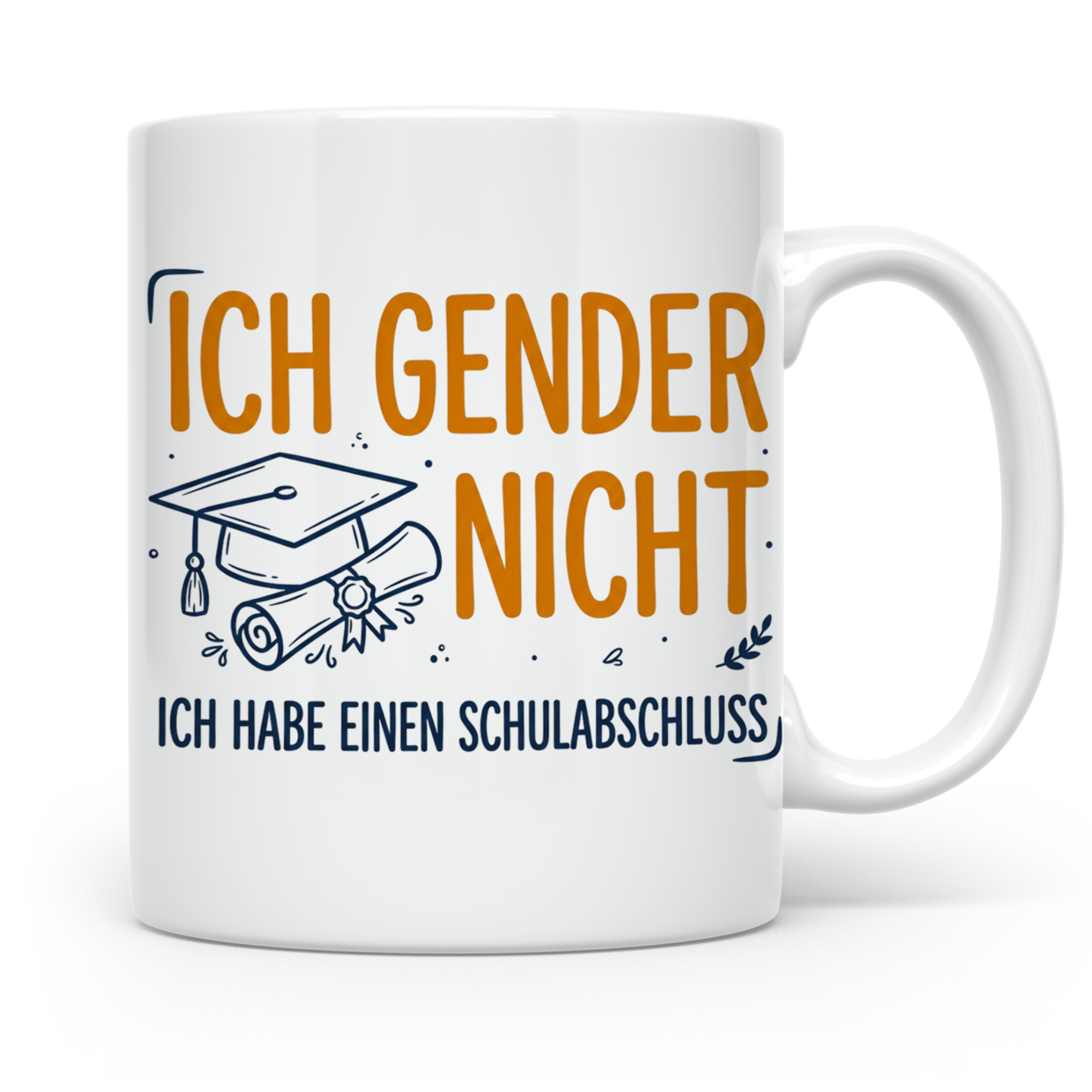 Anti Gender Tasse mit Spruch Ich gender nicht ich habe einen – Weiß [farbe:weiß]