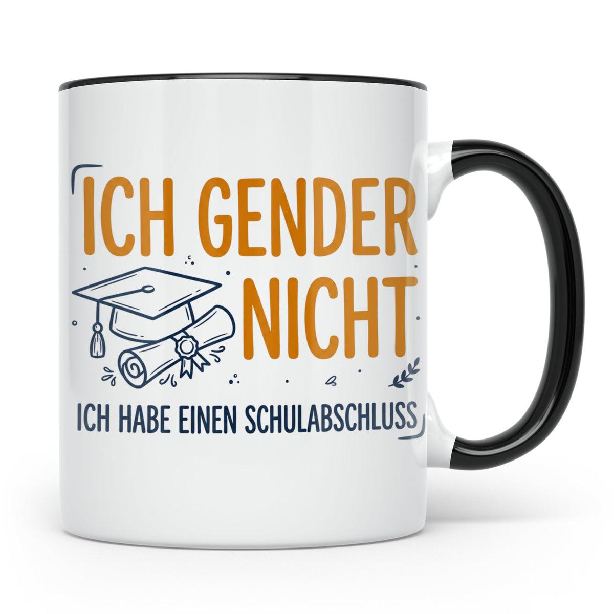 Anti Gender Tasse mit Spruch Ich gender nicht ich habe einen – Schwarz [farbe:schwarz]