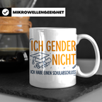 Anti Gender Tasse mit Spruch Ich gender nicht ich habe einen – Weiß [farbe:weiß]