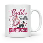 JGA Tasse Bald unter neuer Führung, lustiges Geschenk zur Ho – Weiß [farbe:weiß]