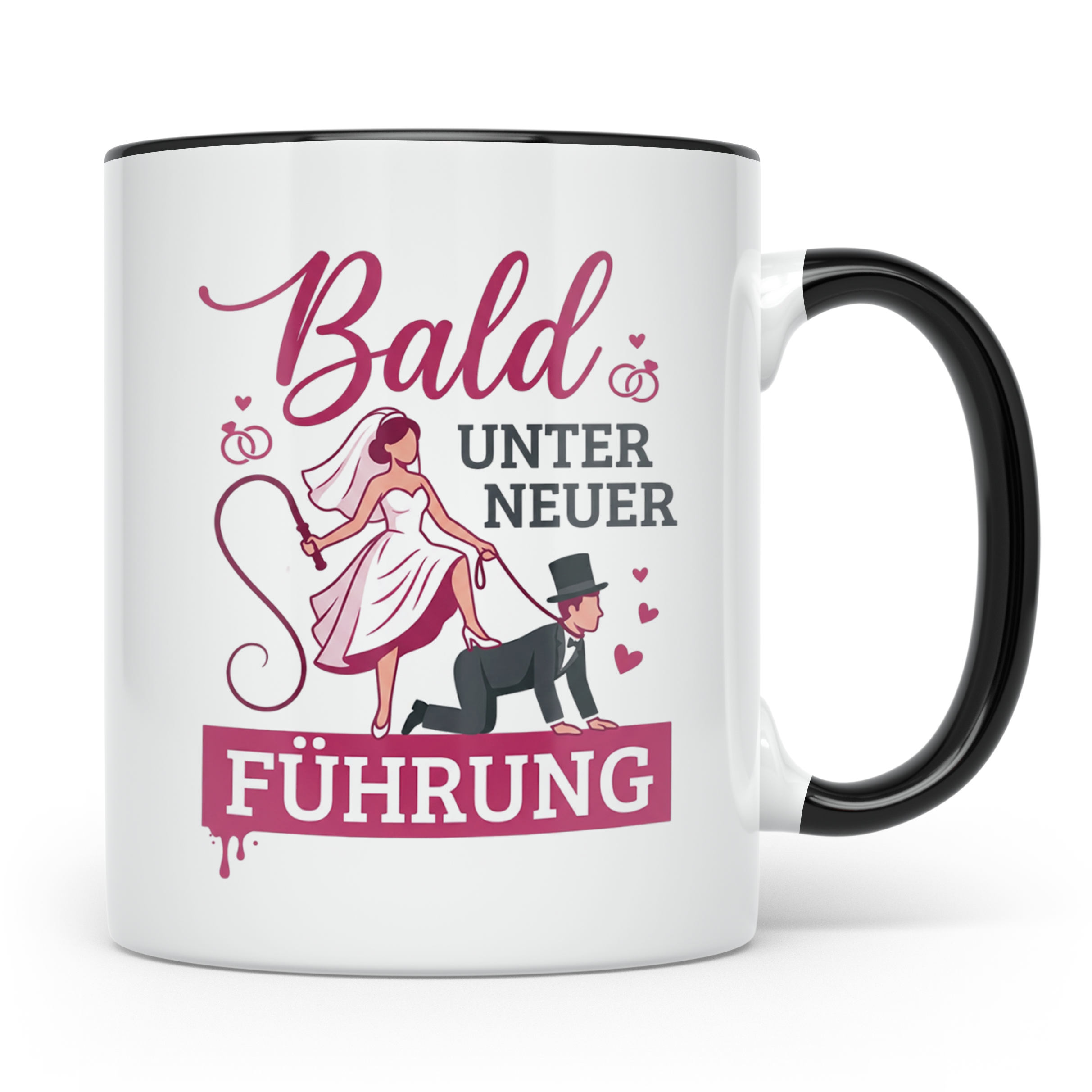 JGA Tasse Bald unter neuer Führung, lustiges Geschenk zur Ho – Schwarz [farbe:schwarz]