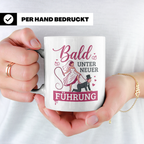 JGA Tasse Bald unter neuer Führung, lustiges Geschenk zur Ho – Weiß [farbe:weiß]