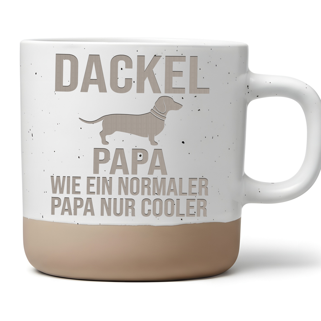 Tasse Dackel Papa wie ein normaler Papa nur cooler Geschenk Hundevater – Bild 1