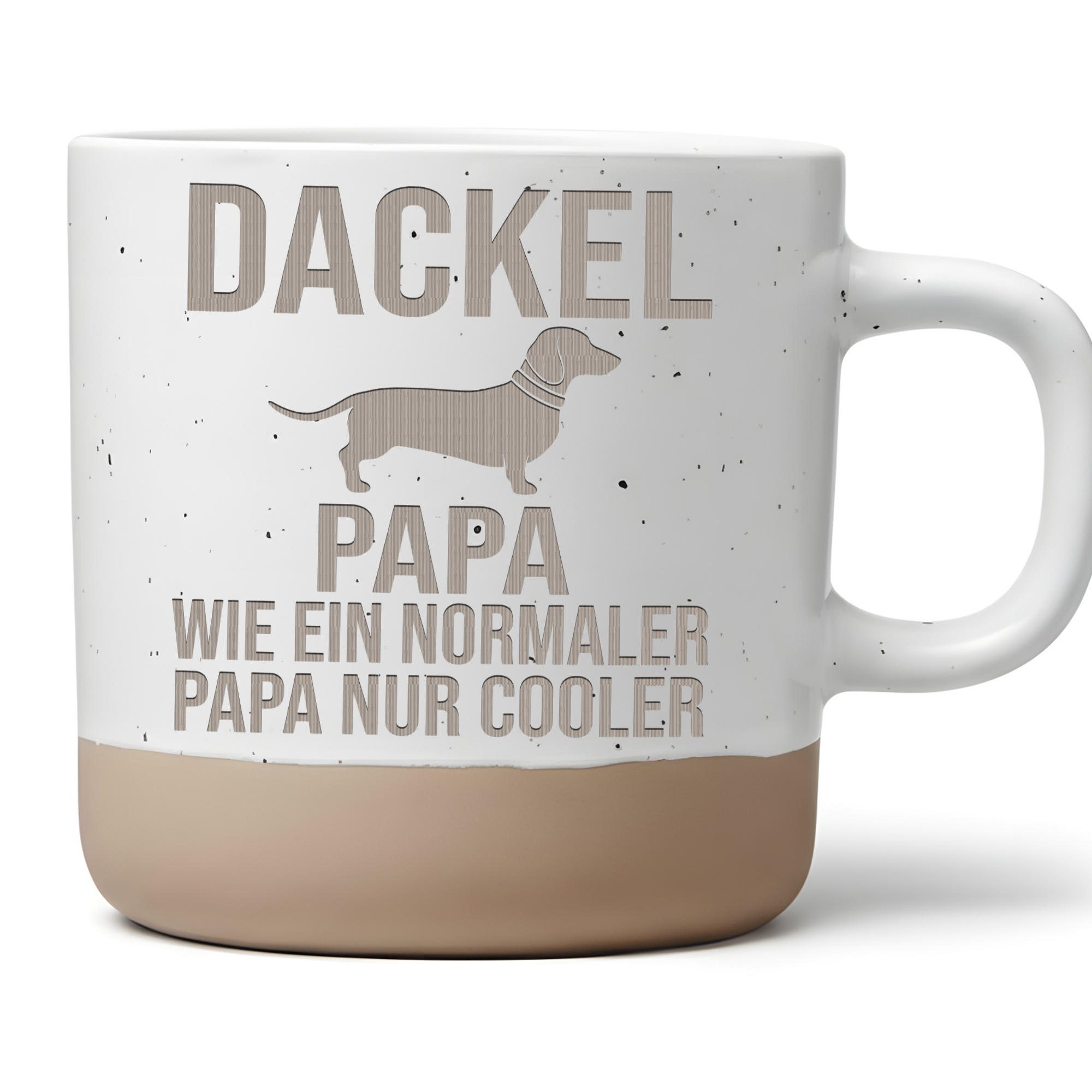 Tasse Dackel Papa wie ein normaler Papa nur cooler Geschenk Hundevater – Bild 1