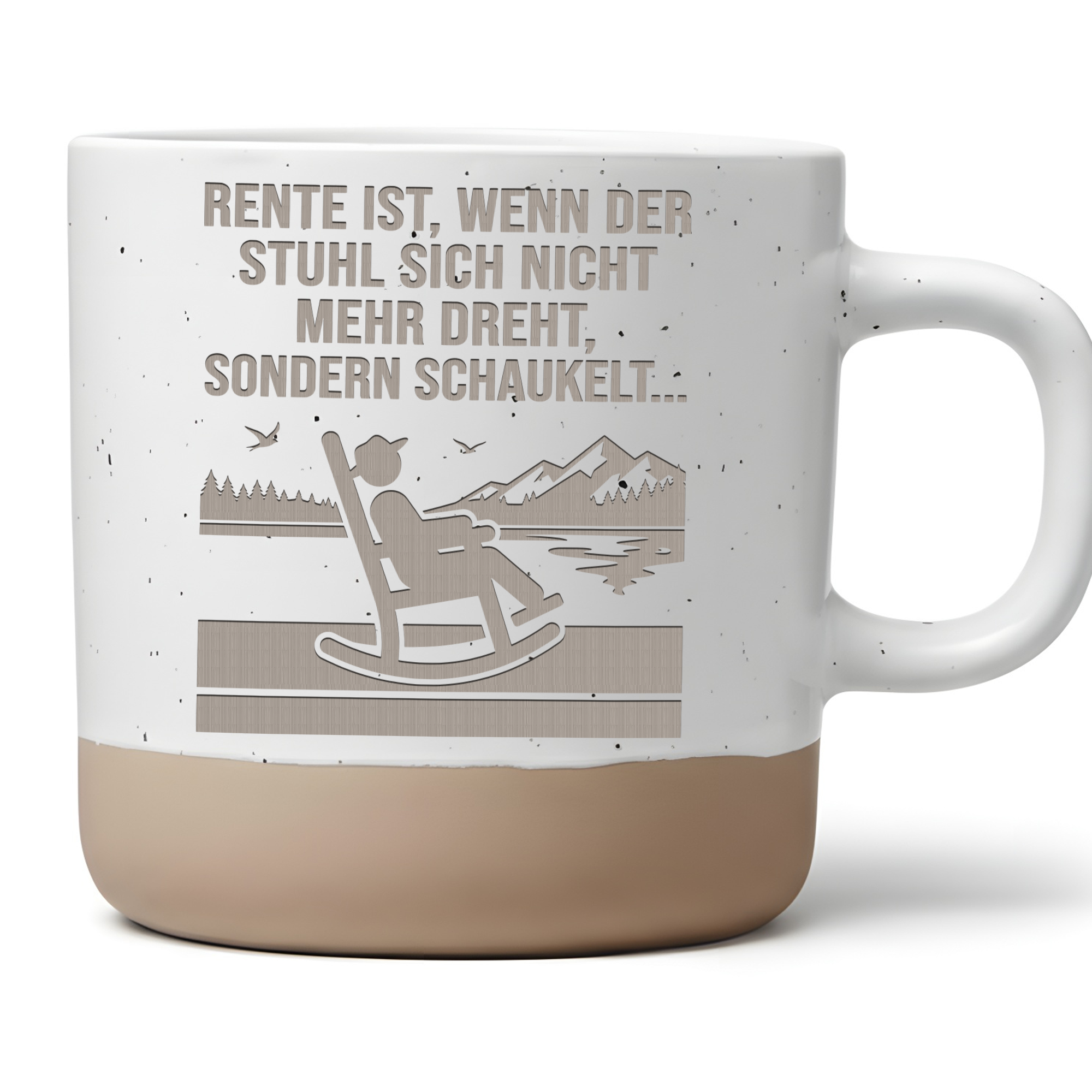 Tasse Rente ist wenn der Stuhl schaukelt Geschenk Rentner Becher Kaffe – Bild 1
