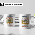 Früher war alles besser Tasse mit Kassette, Retro Spruch, 80 – Weiß [farbe:weiß]