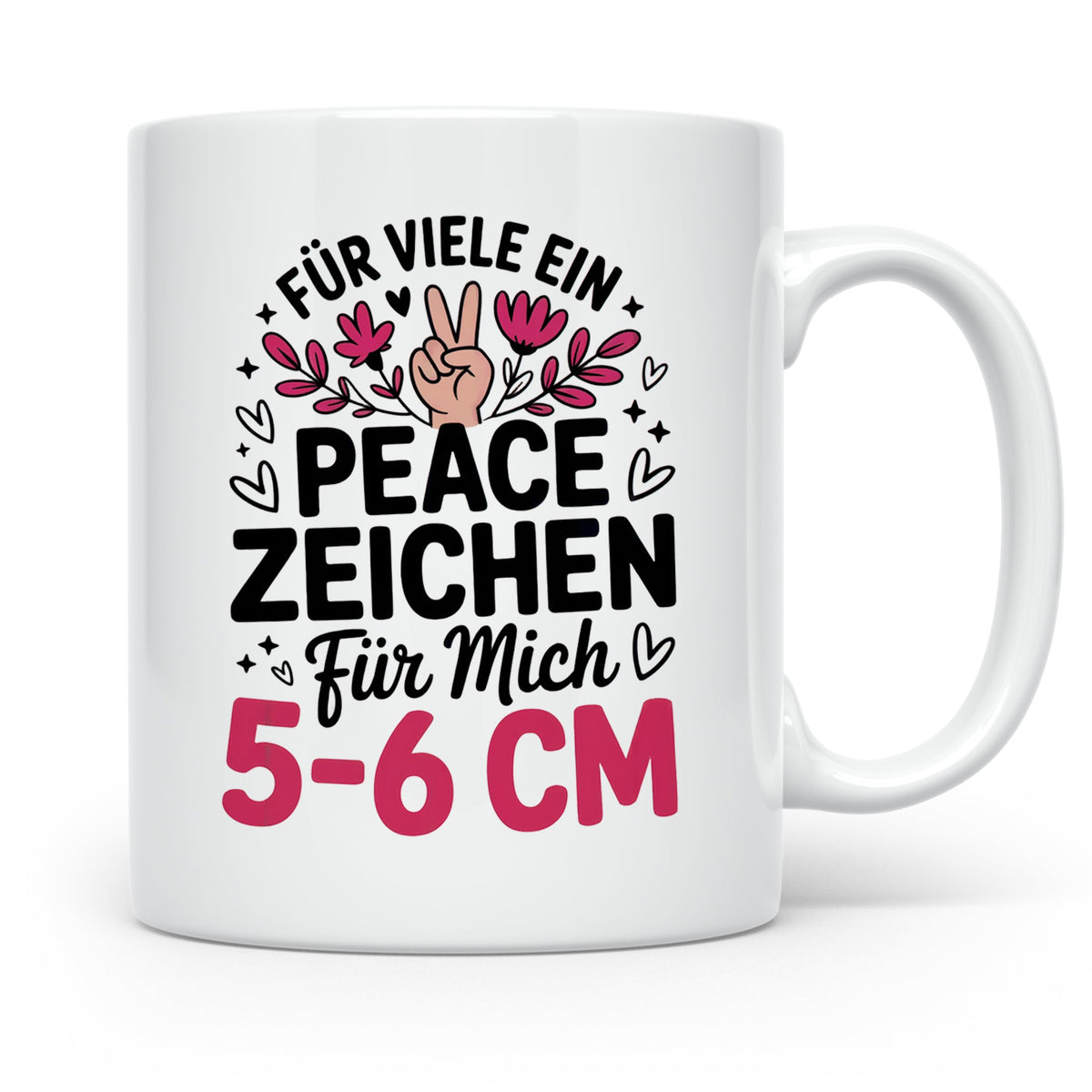 Peace Zeichen für Mich 5-6 CM | Kaffeetasse Therapie Humor