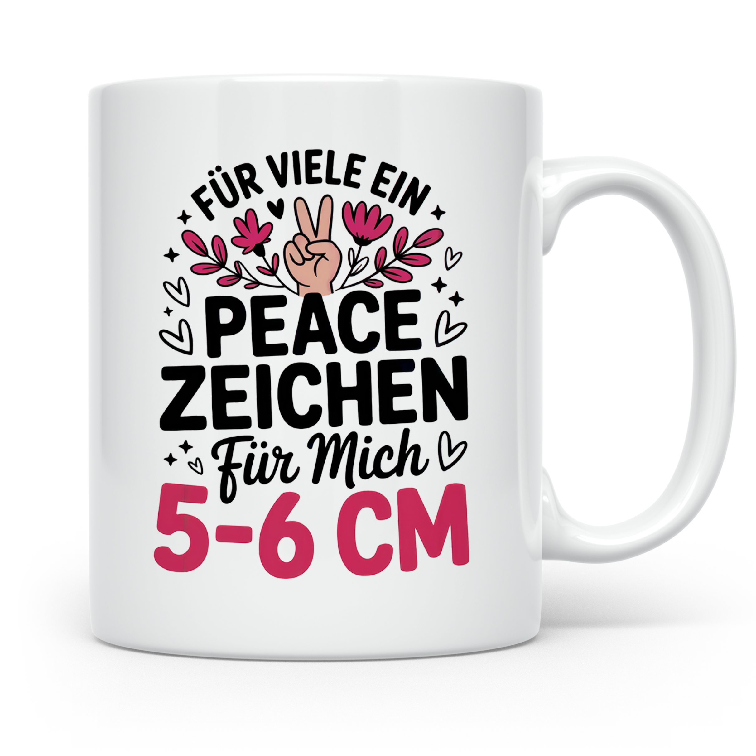 Peace Zeichen für Mich 5-6 CM | Kaffeetasse Therapie Humor