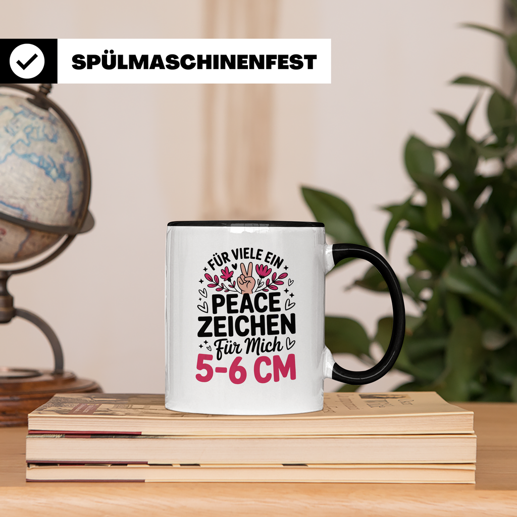 Peace Zeichen für Mich 5-6 CM | Kaffeetasse Therapie Humor