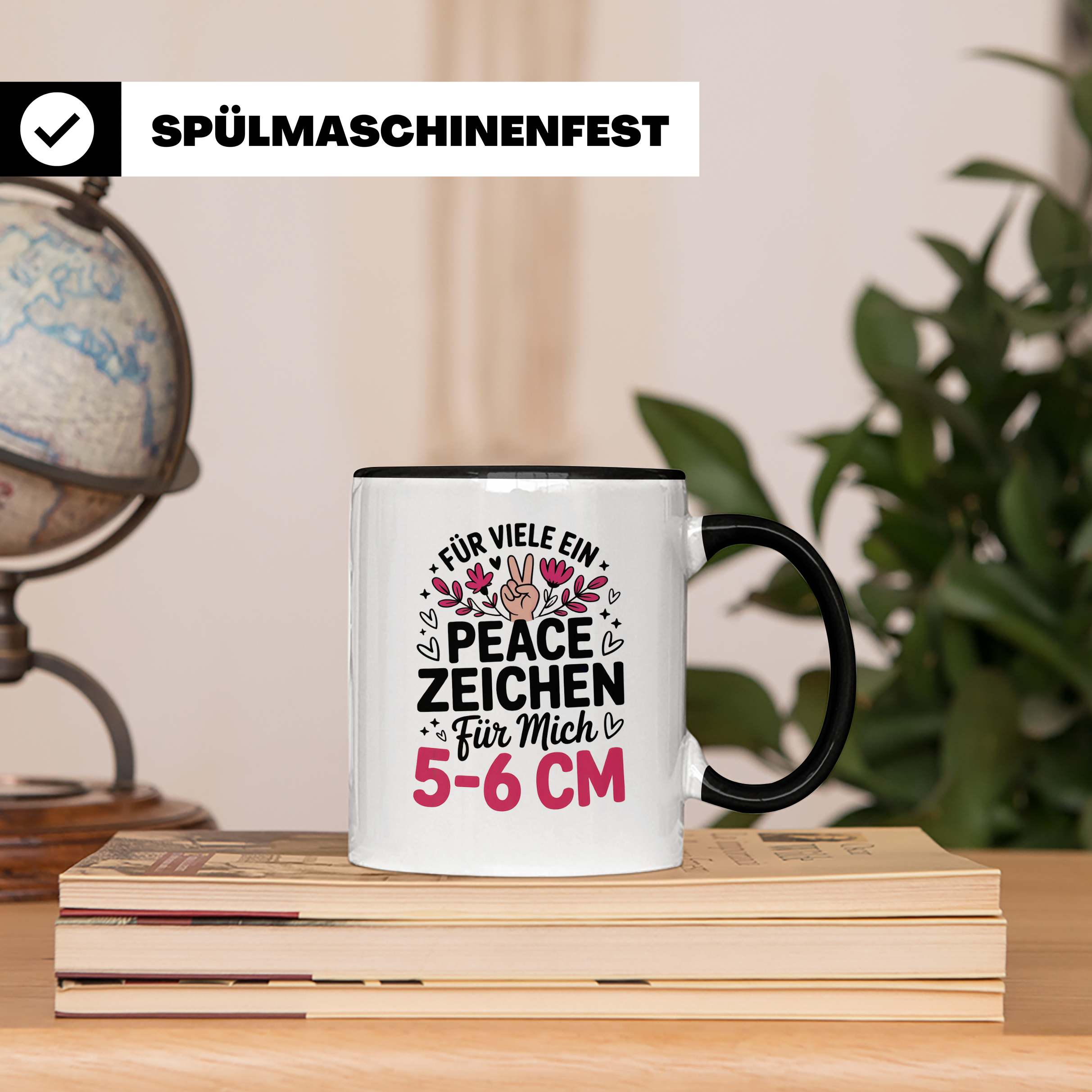 Peace Zeichen für Mich 5-6 CM | Kaffeetasse Therapie Humor