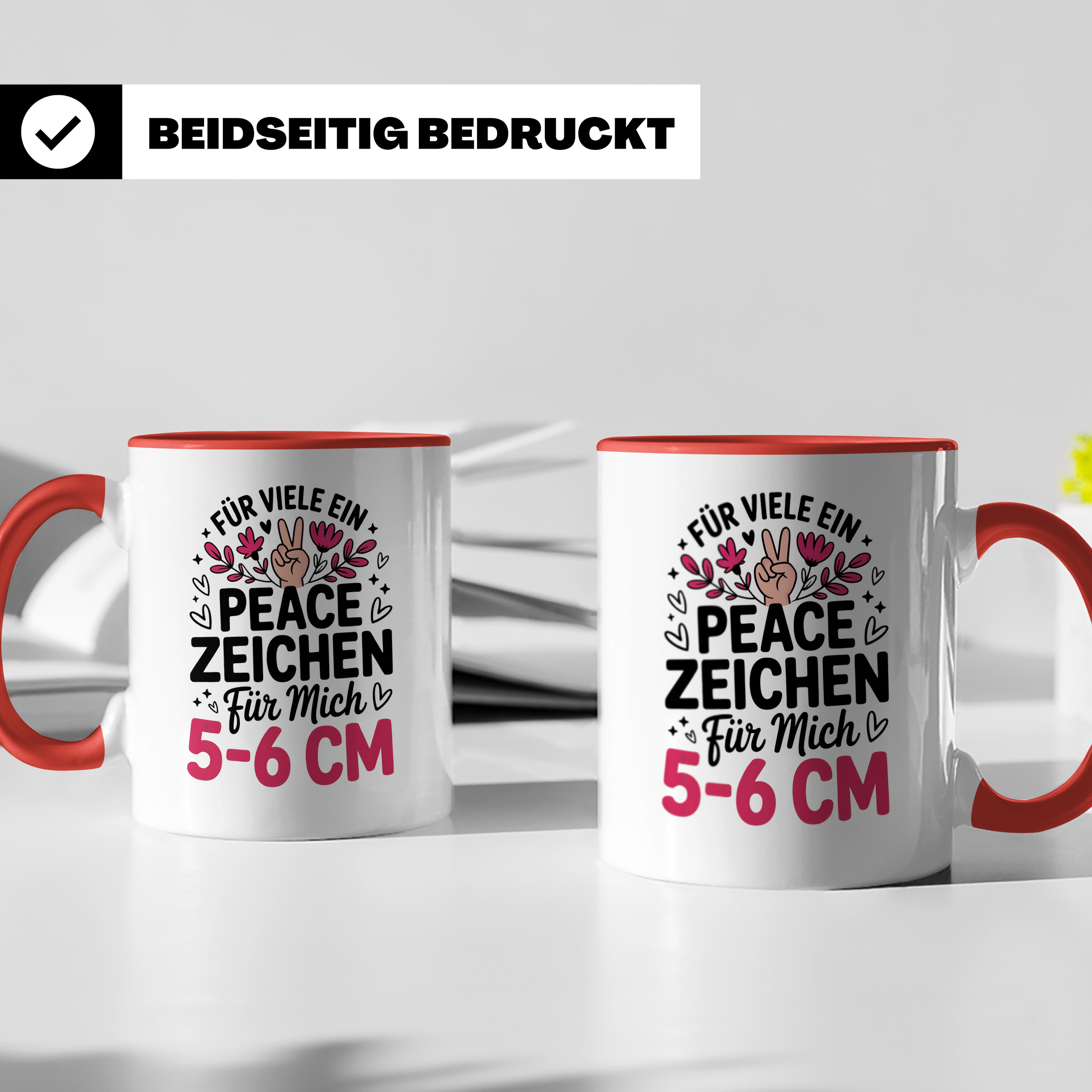 Peace Zeichen für Mich 5-6 CM | Kaffeetasse Therapie Humor