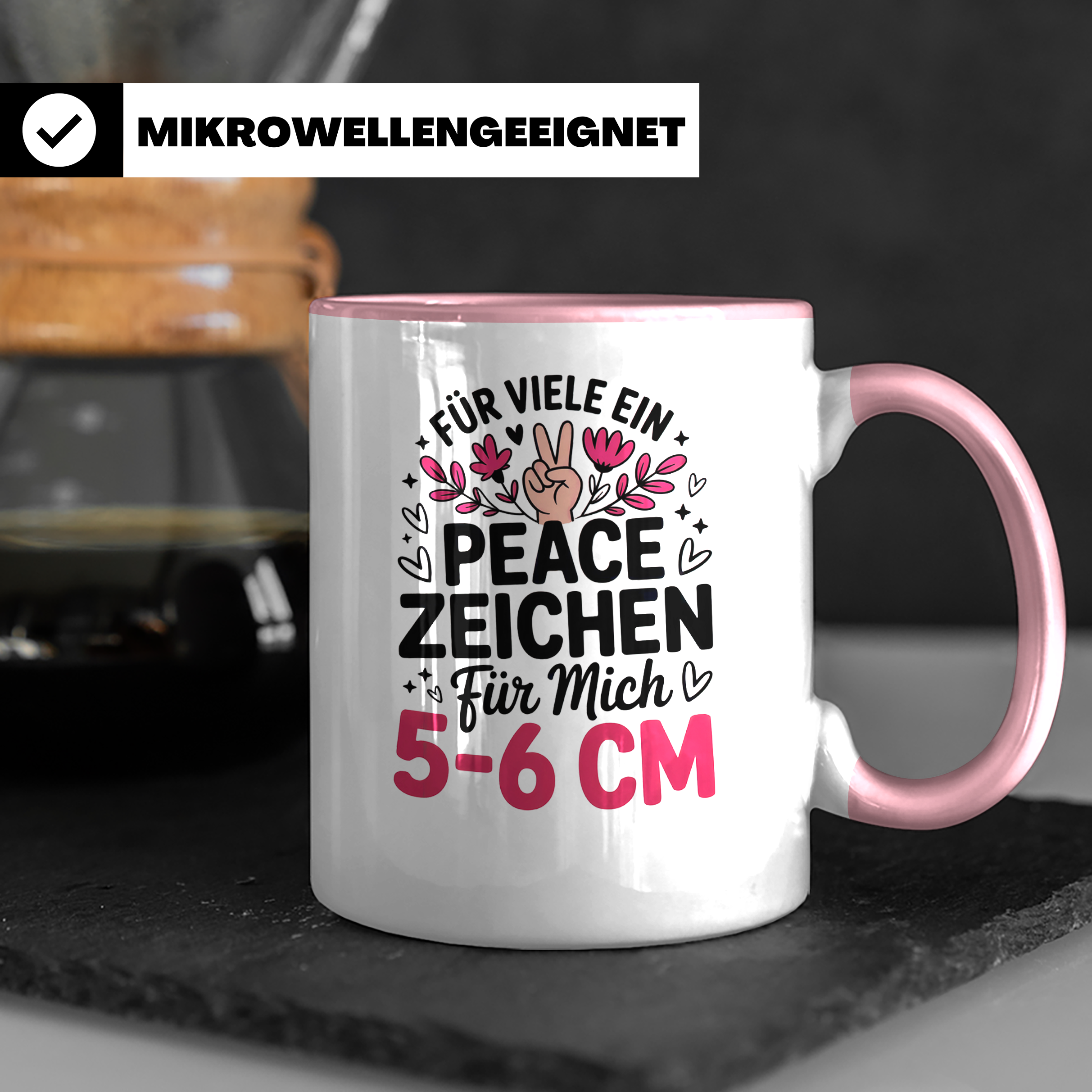 Peace Zeichen für Mich 5-6 CM | Kaffeetasse Therapie Humor