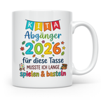 Kita Abgänger 2026 Tasse, Geschenk Abschied Kindergarten, Vo – Weiß [farbe:weiß]
