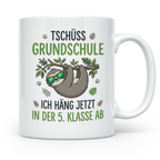 Abschied Grundschule Tasse mit Faultier Spruch | Geschenk fü – Weiß [farbe:weiß]