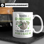 Abschied Grundschule Tasse mit Faultier Spruch | Geschenk fü – Weiß [farbe:weiß]