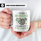 Abschied Grundschule Tasse mit Faultier Spruch | Geschenk fü – Weiß [farbe:weiß]