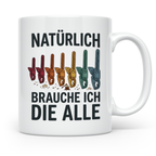 Holzfäller Tasse mit Kettensägen Spruch Natürlich brauche ic – Weiß [farbe:weiß]
