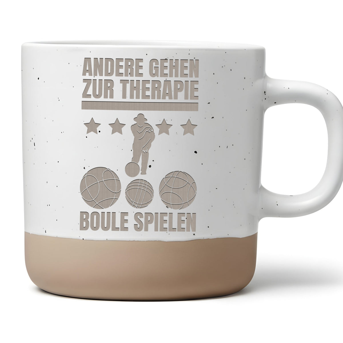 Tasse Andere gehen zur Therapie Boule spielen Geschenk Boulespieler Be – Bild 1