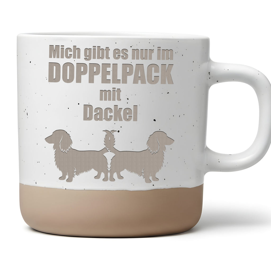 Tasse Mich gibt es nur im Doppelpack mit Dackel Geschenk Dackelbesitze – Bild 1