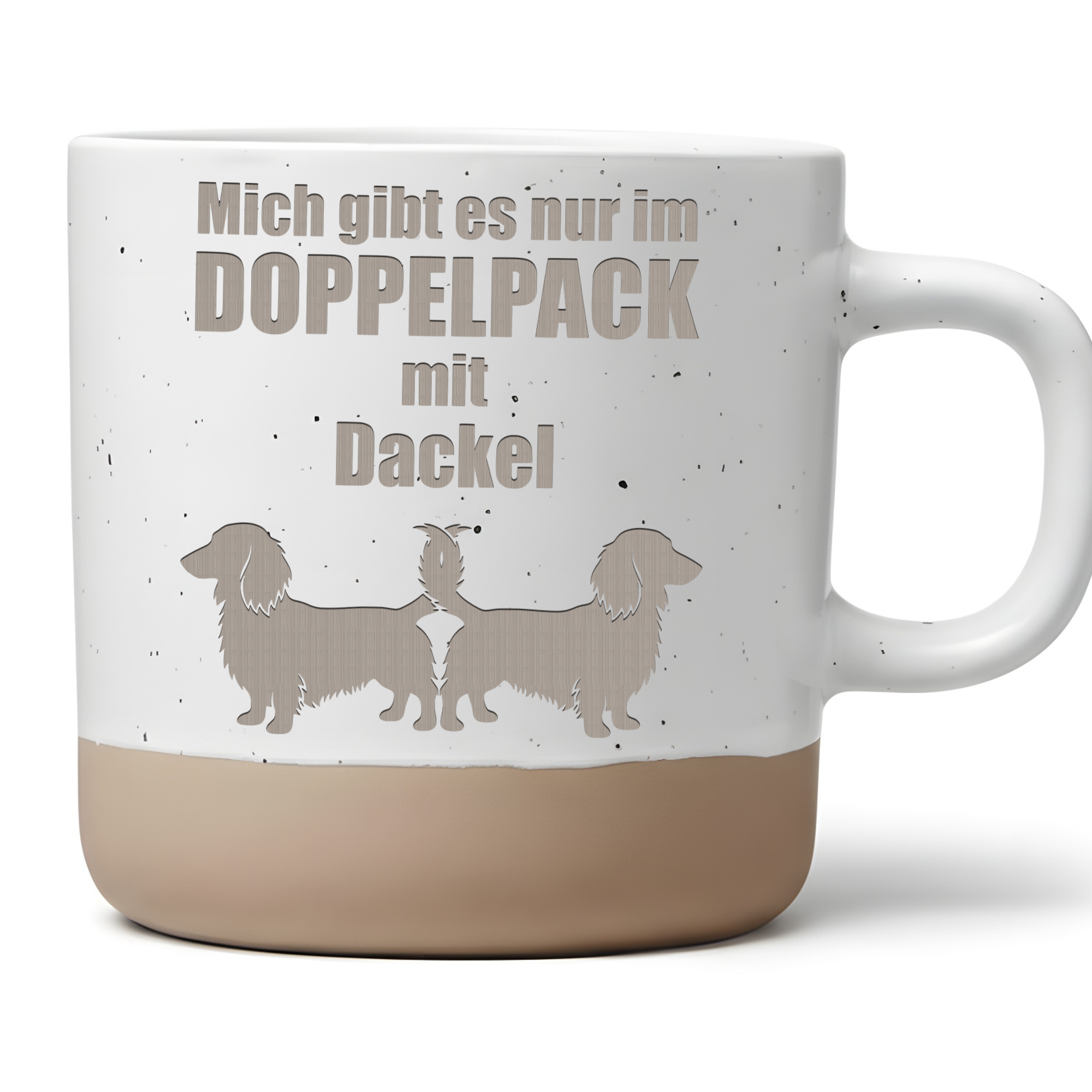 Tasse Mich gibt es nur im Doppelpack mit Dackel Geschenk Dackelbesitze – Bild 1