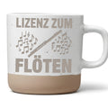 Tasse Lizenz zum Flöten Geschenk Flötist Becher Kaffeetasse Querflöte  – Bild 1