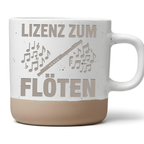 Tasse Lizenz zum Flöten Geschenk Flötist Becher Kaffeetasse Querflöte  – Bild 1