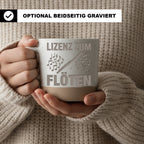 Tasse Lizenz zum Flöten Geschenk Flötist Becher Kaffeetasse Querflöte  – Bild 2