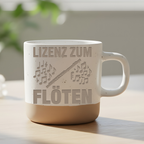 Tasse Lizenz zum Flöten Geschenk Flötist Becher Kaffeetasse Querflöte  – Bild 6