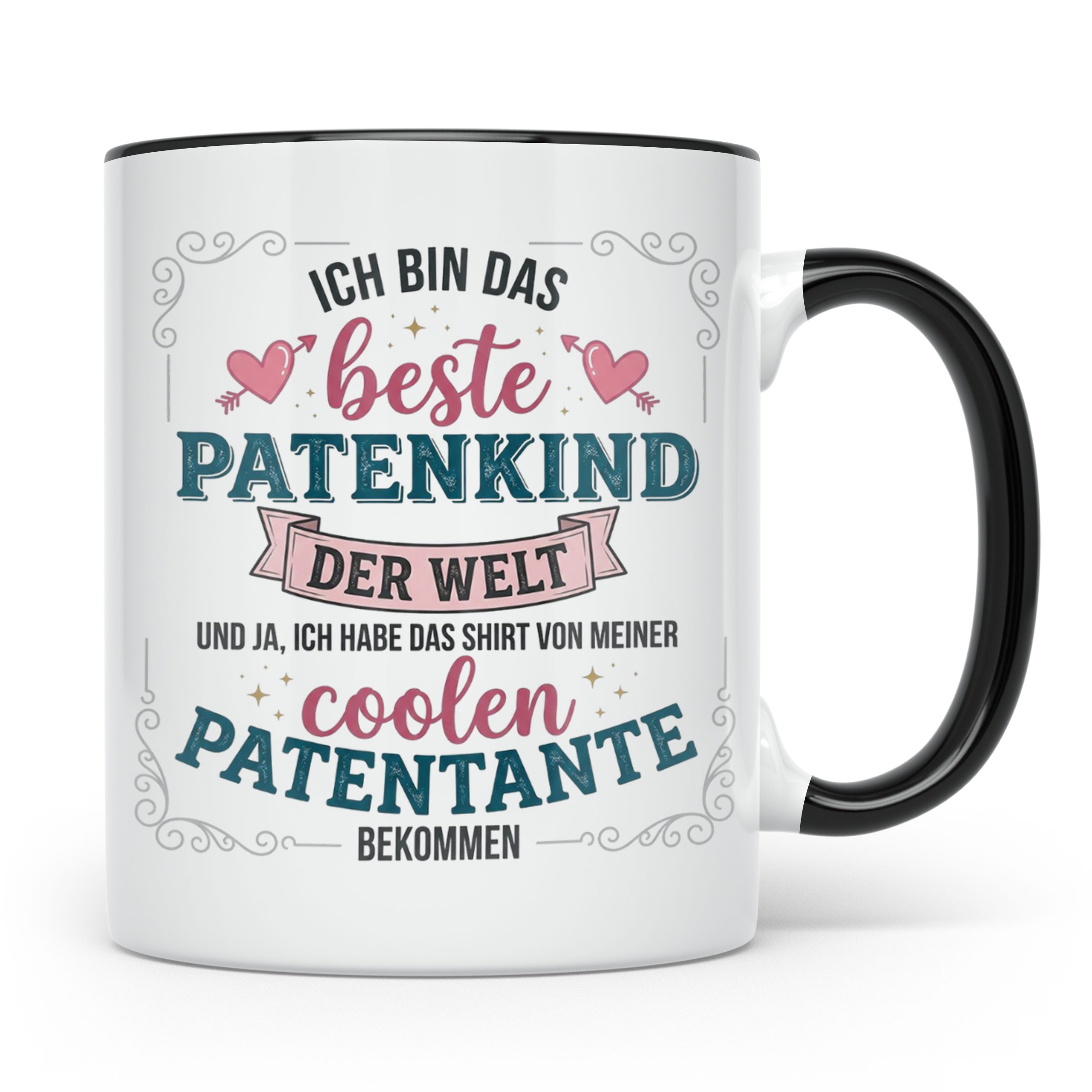 Patenkind Tasse von cooler Patentante, Bestes Patenkind der  – Schwarz [farbe:schwarz]