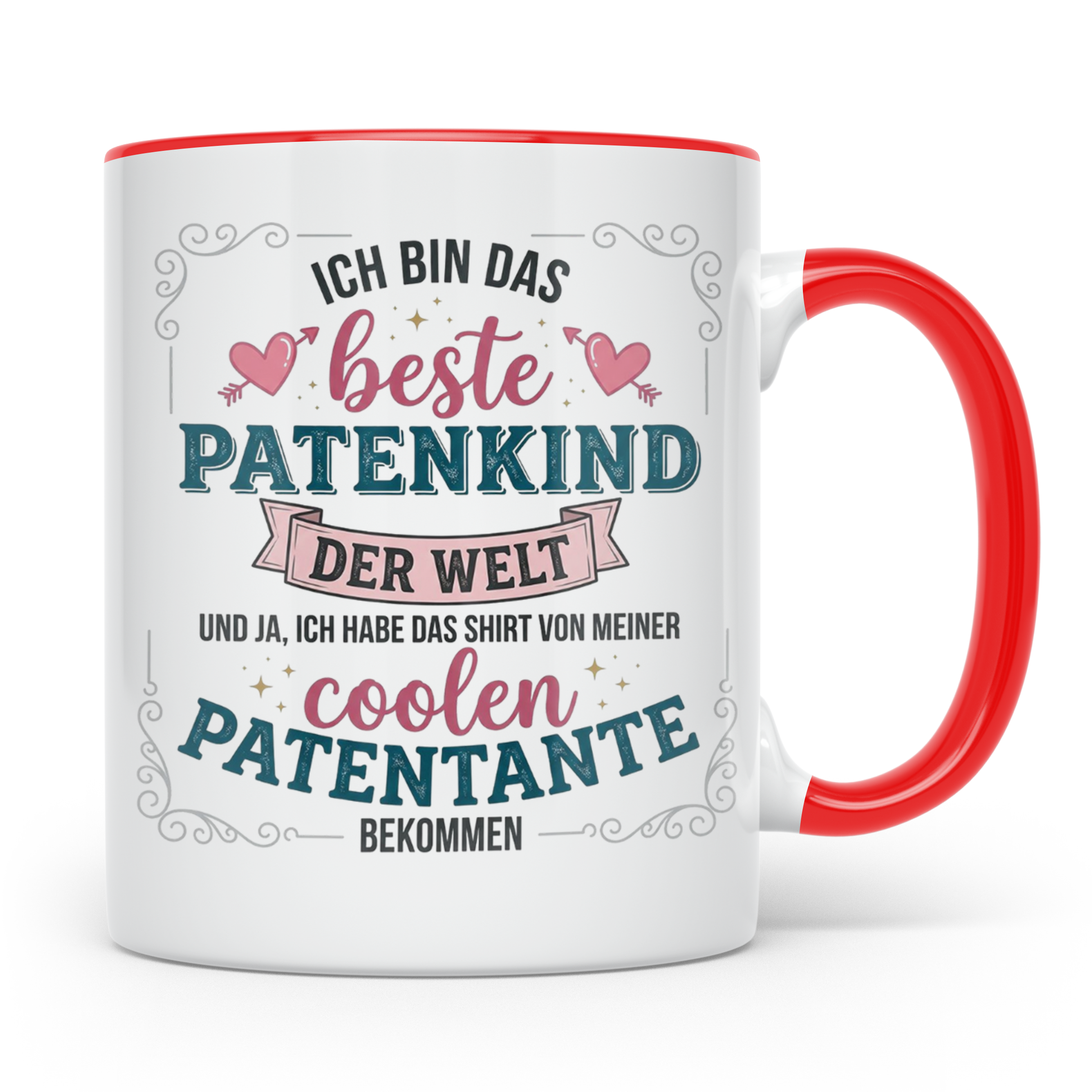 Patenkind Tasse von cooler Patentante, Bestes Patenkind der  – Rot [farbe:rot]