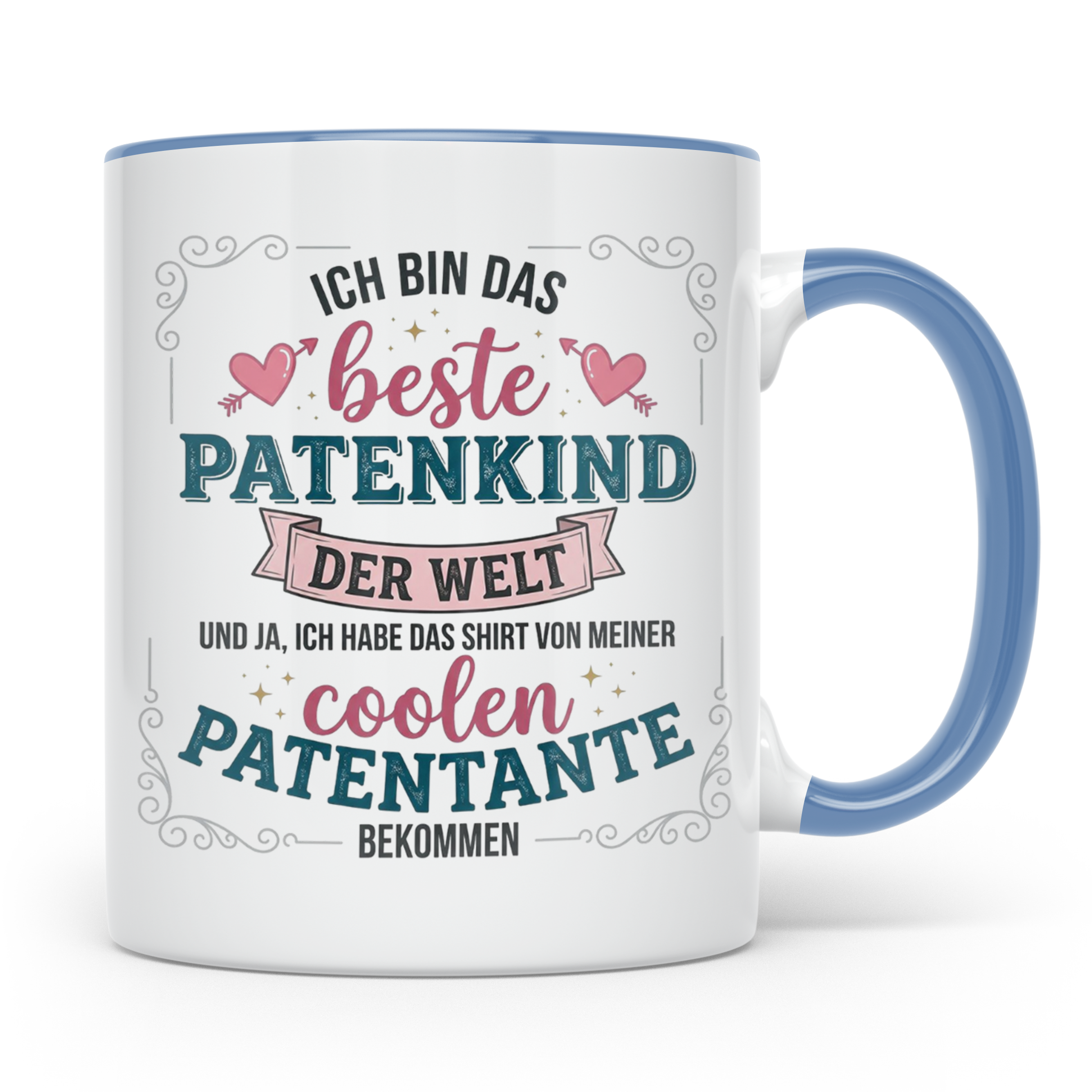 Patenkind Tasse von cooler Patentante, Bestes Patenkind der  – Blau [farbe:blau]