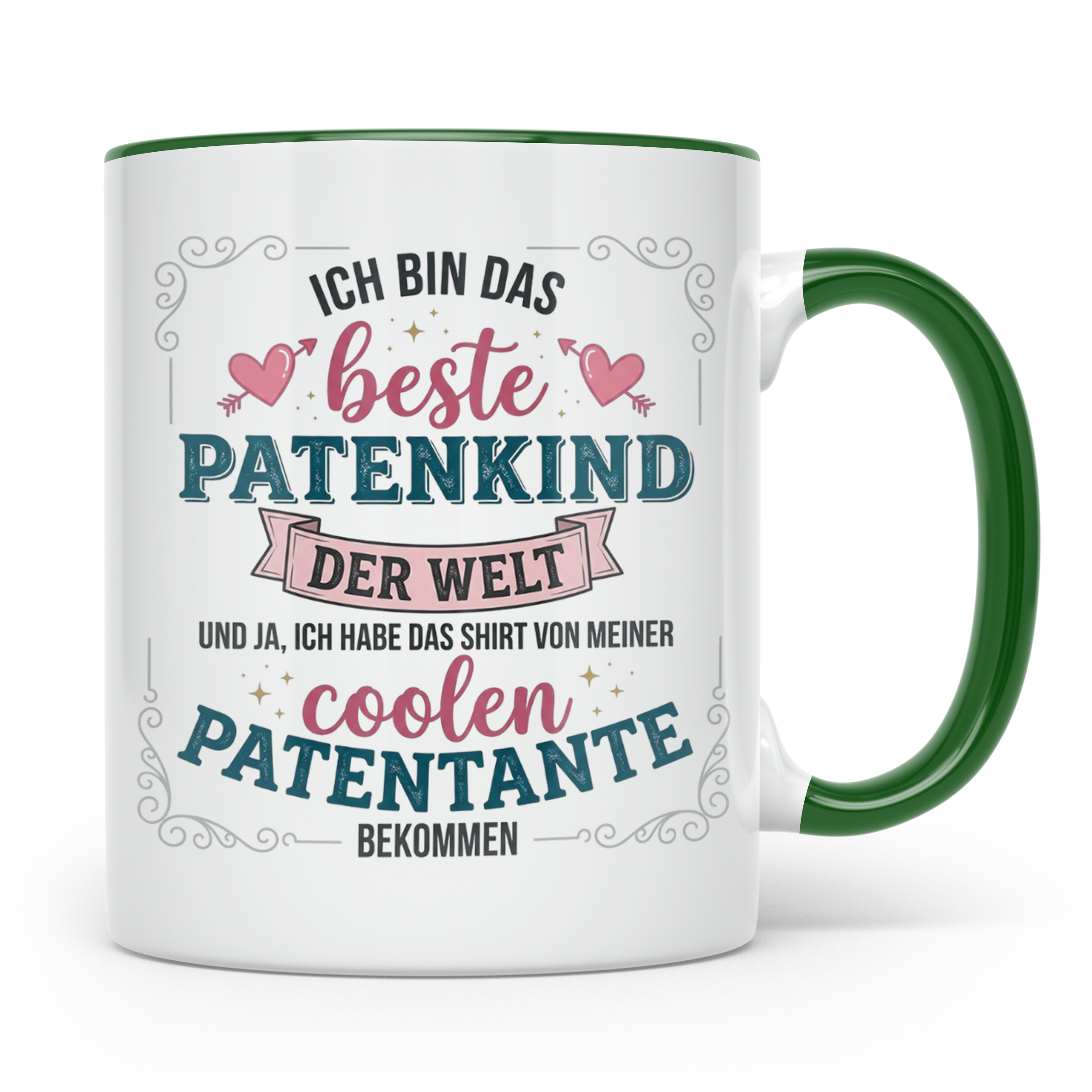 Patenkind Tasse von cooler Patentante, Bestes Patenkind der  – Grün [farbe:grün]