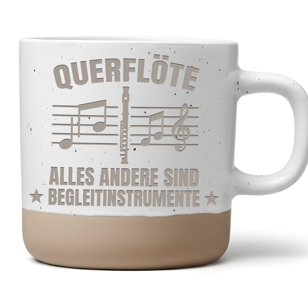Tasse Querflöte Alles andere sind Begleitinstrumente Geschenk Flötist  – Bild 1